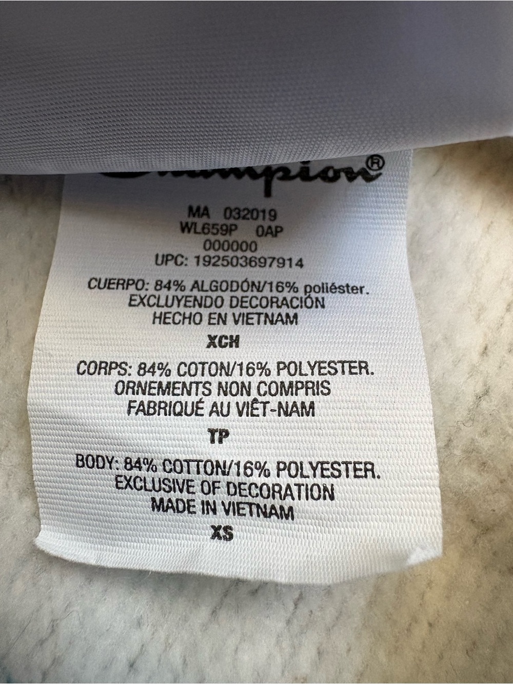 Champion Reverse Weave Cropped Heather Gray Hoodie - Picture 4 of 6